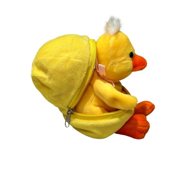 Easter Plush Animal Vintage Duck Chick in Zipper Stuffed Egg 8" Plushland 2000 - Picture 3 of 10